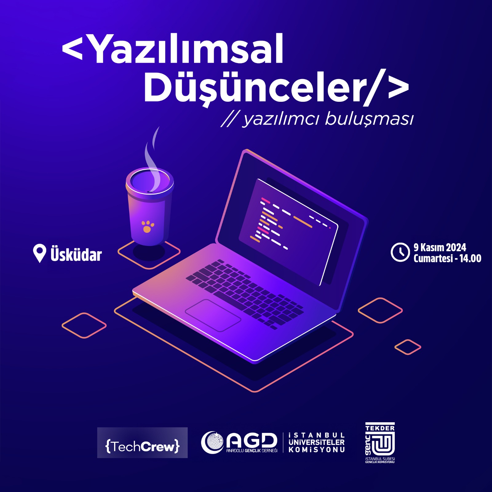 Yazılımsal Düşünceler: Genç TEKDER, TechCrew ve AGD İstanbul Üniversite İşbirliği