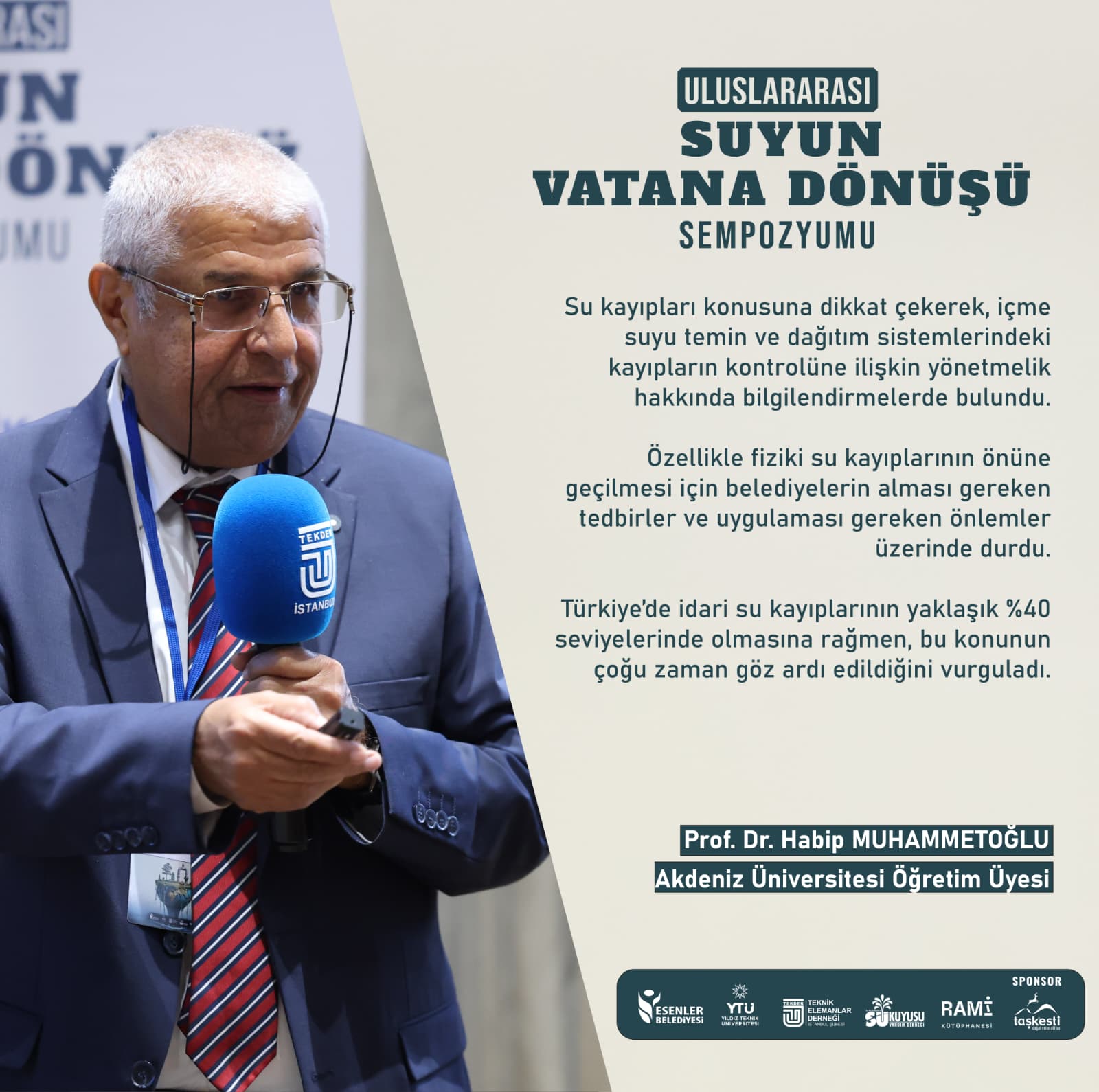 Uluslararası Suyun Vatana Dönüşü Sempozyumu
