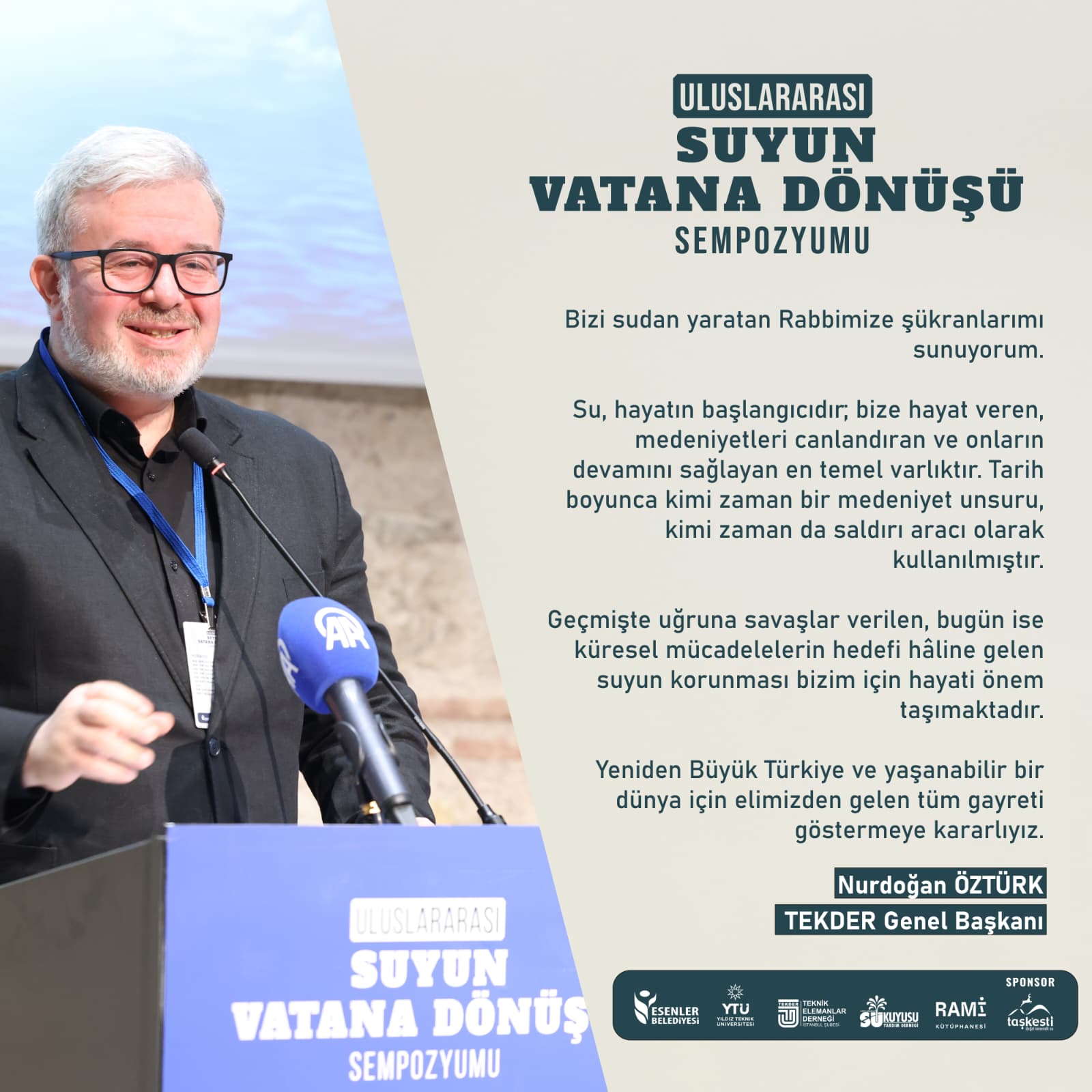 Uluslararası Suyun Vatana Dönüşü Sempozyumu